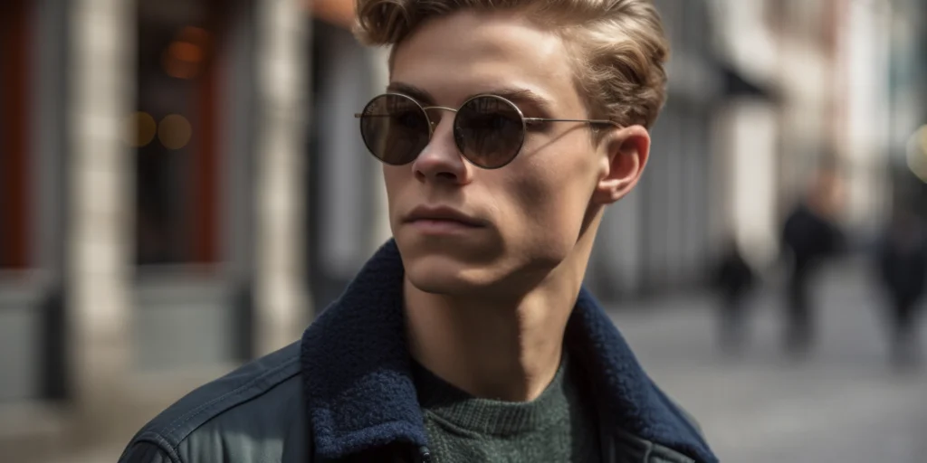 mand med ray-ban solbriller